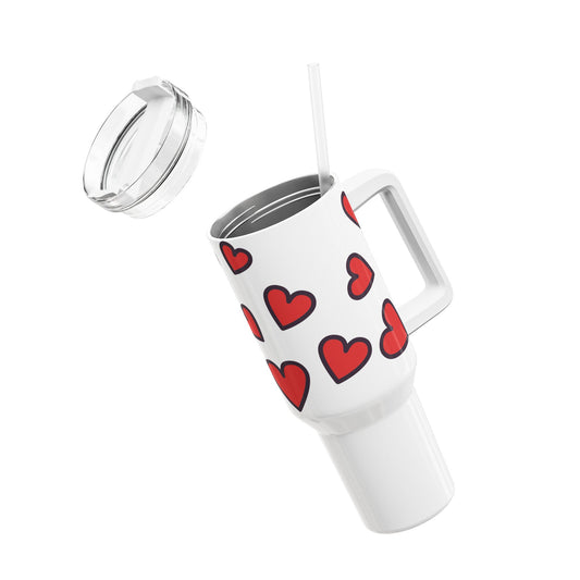 Y2KXROSES: Heart Pattern 40oz Tumbler