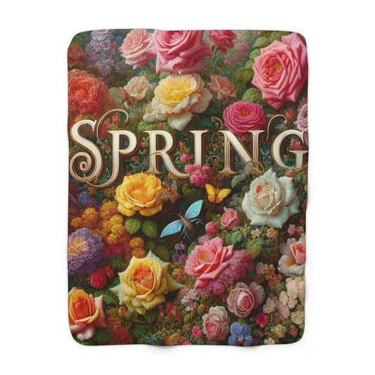 Y2KXROSES: Floral Sherpa Fleece Blanket (Matching) Spring Collection