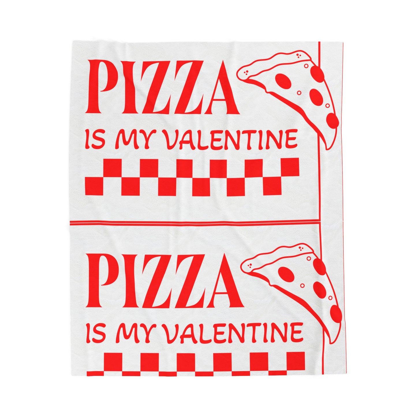 Y2KXROSES: Pizza Is My Valentine Plush Blanket - Cozy Valentine's Day Gift