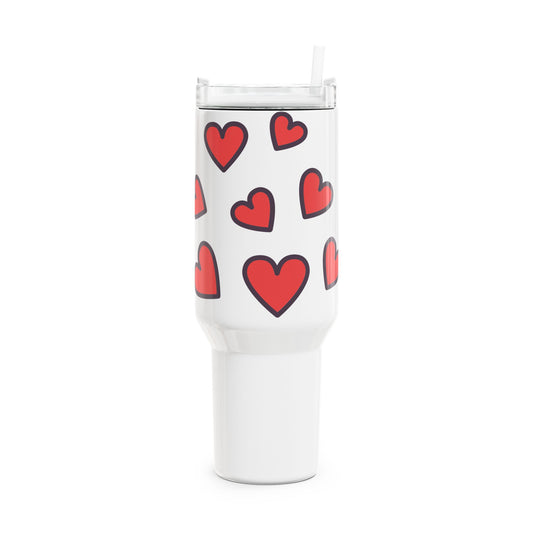 Y2KXROSES: Heart Pattern 40oz Tumbler