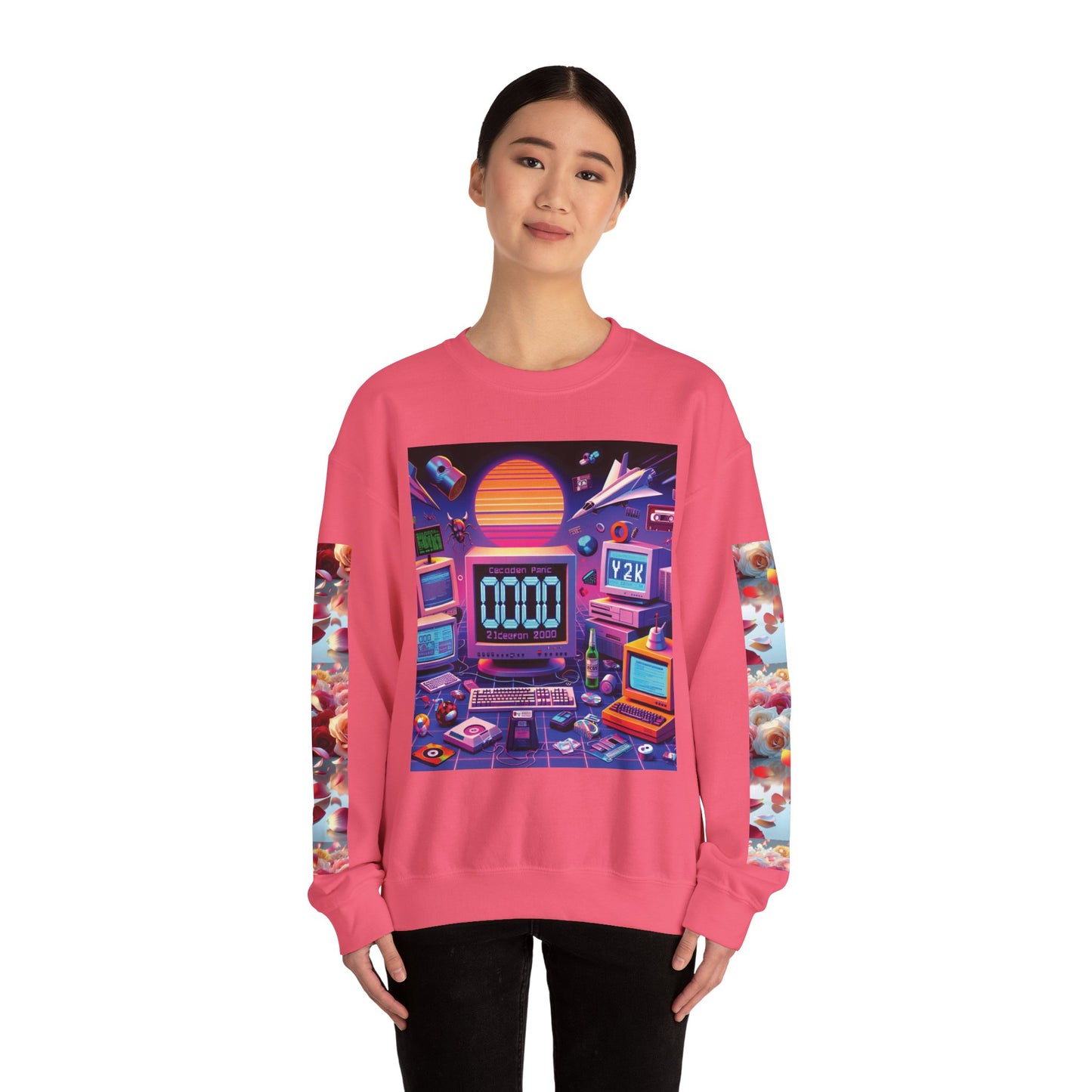 R & R: Y2k roses sweatshirt